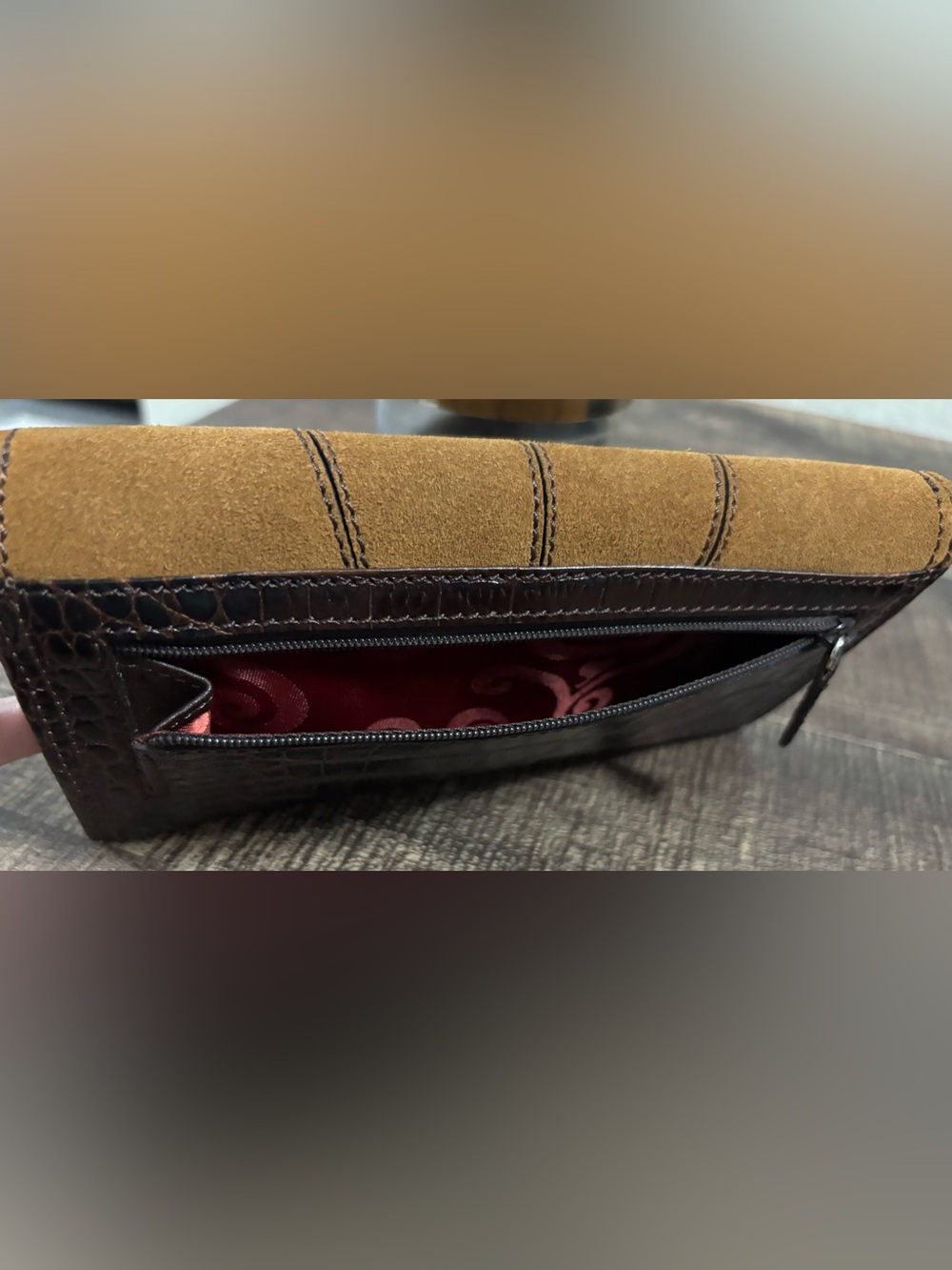 Brighton Savannah Croc-Embossed Wallet - Picture 10 of 11